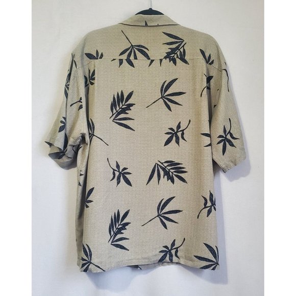 Paradise By Axis Men XL 100% Silk Hawaiian Short Sleeve Button Down Shirt - Picture 2 of 11